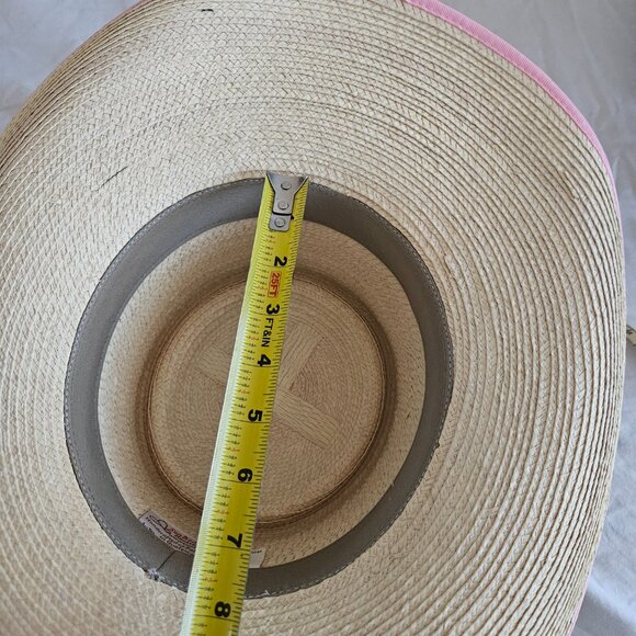 Sun Body Reata Hat 7 1/4 (58) Woven Straw Pink Ribbon main image 8